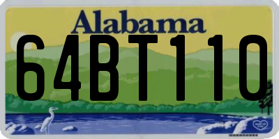 AL license plate 64BT110