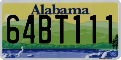 AL license plate 64BT111