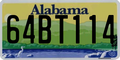 AL license plate 64BT114