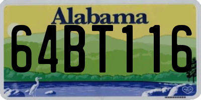AL license plate 64BT116