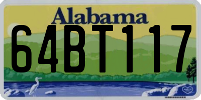AL license plate 64BT117