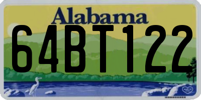 AL license plate 64BT122