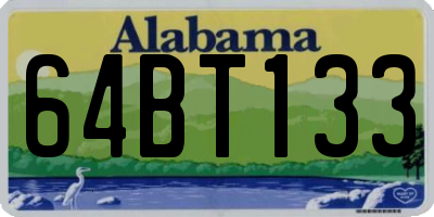 AL license plate 64BT133