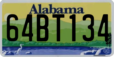 AL license plate 64BT134