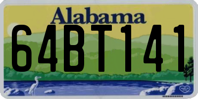 AL license plate 64BT141