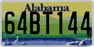 AL license plate 64BT144