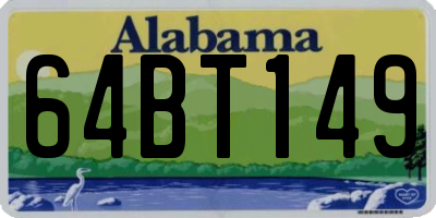 AL license plate 64BT149
