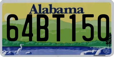 AL license plate 64BT150