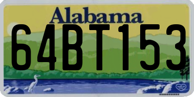 AL license plate 64BT153