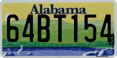 AL license plate 64BT154