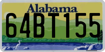 AL license plate 64BT155