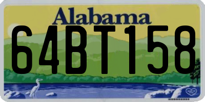 AL license plate 64BT158
