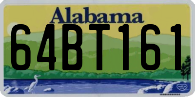 AL license plate 64BT161