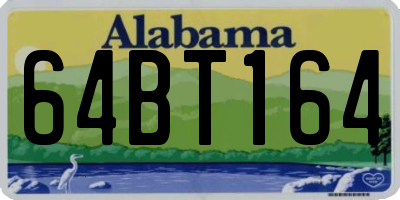 AL license plate 64BT164