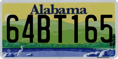 AL license plate 64BT165