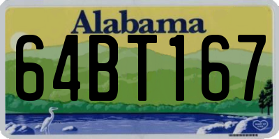 AL license plate 64BT167