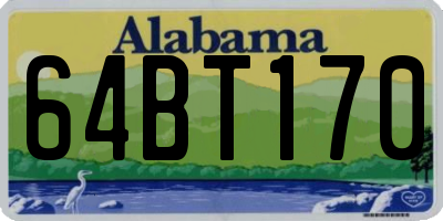 AL license plate 64BT170