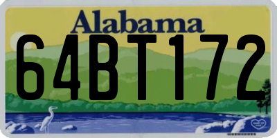 AL license plate 64BT172