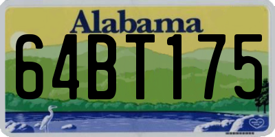 AL license plate 64BT175