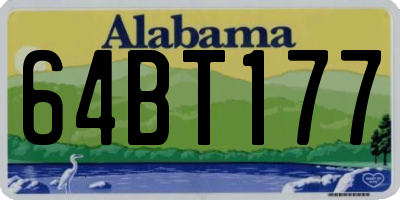 AL license plate 64BT177