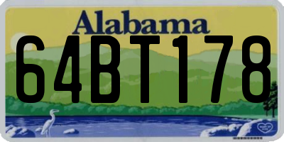 AL license plate 64BT178