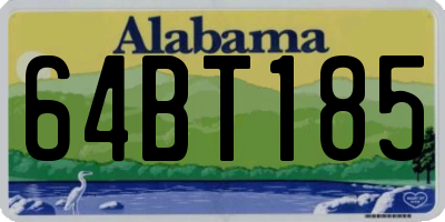 AL license plate 64BT185