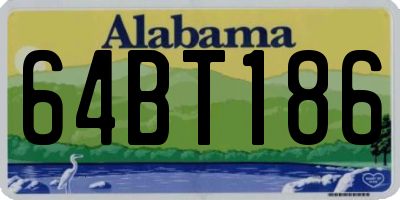 AL license plate 64BT186