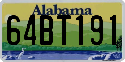 AL license plate 64BT191
