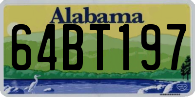 AL license plate 64BT197