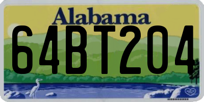 AL license plate 64BT204