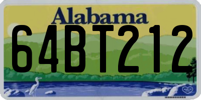 AL license plate 64BT212