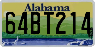 AL license plate 64BT214