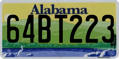 AL license plate 64BT223