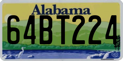 AL license plate 64BT224