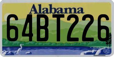 AL license plate 64BT226
