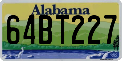 AL license plate 64BT227