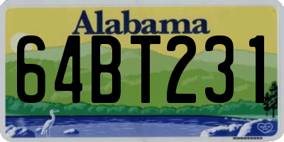 AL license plate 64BT231