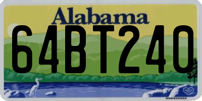 AL license plate 64BT240