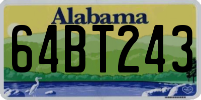 AL license plate 64BT243