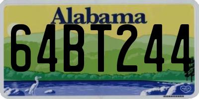 AL license plate 64BT244