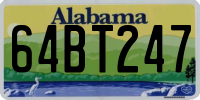 AL license plate 64BT247