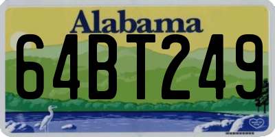 AL license plate 64BT249