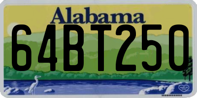 AL license plate 64BT250