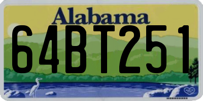 AL license plate 64BT251