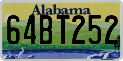 AL license plate 64BT252
