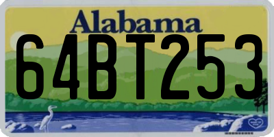 AL license plate 64BT253