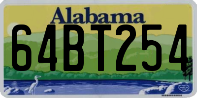 AL license plate 64BT254