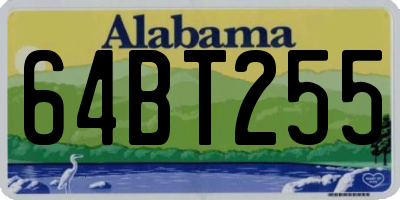 AL license plate 64BT255