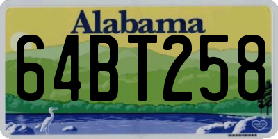 AL license plate 64BT258