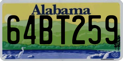 AL license plate 64BT259